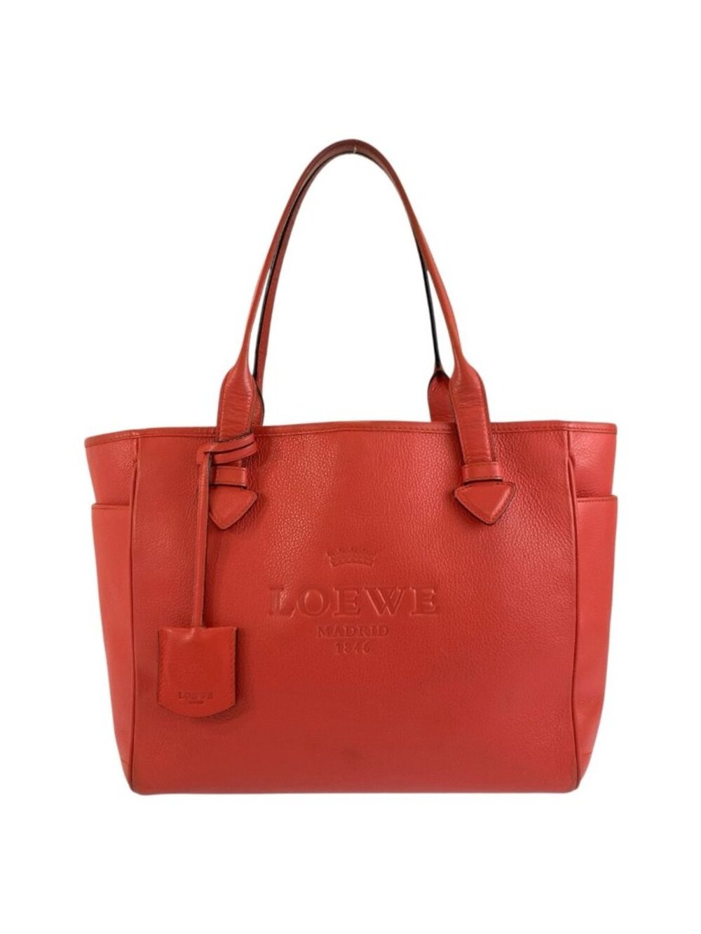 Loewe Heritage Orange Leather Tote